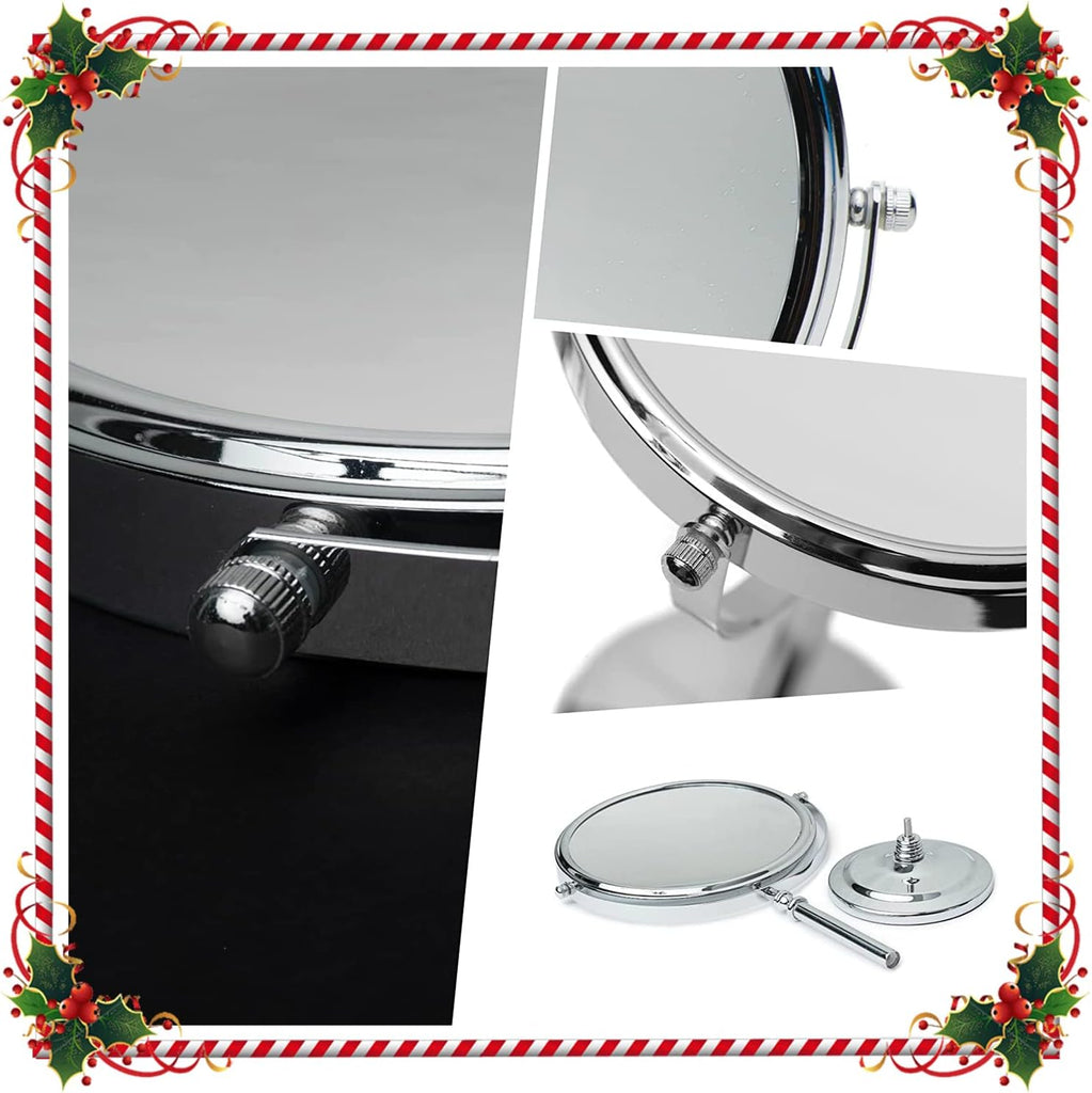 Retail Countertop Mirror with 10X/1X Magnification, 8"W x 15"H (Chrome) - MVT8A10X - Case Pack of 10