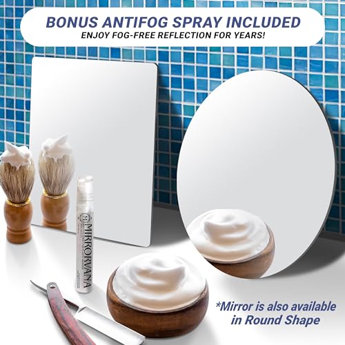 Sticky 3M Adhesive Anti-Fog Shaving Mirror (Square)