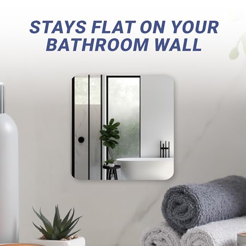 Sticky 3M Adhesive Anti-Fog Shaving Mirror (Square)