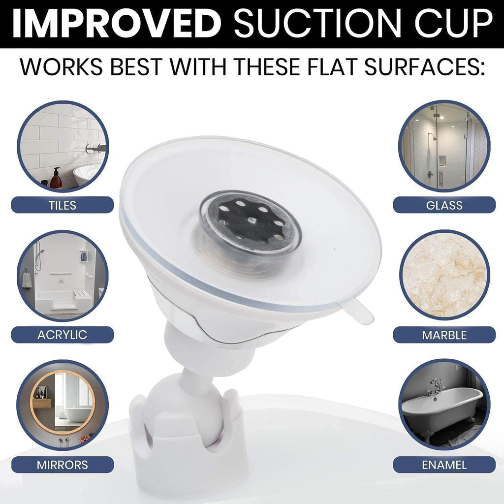 3X Magnifying Shower Mirror for Fogless Shaving with Suction Cup, Shatterproof Surface and 360° Swivel, 6.3" x 6.3"