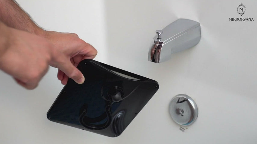Hangable Fogless Shower Mirror with Real Glass Surface (Black)