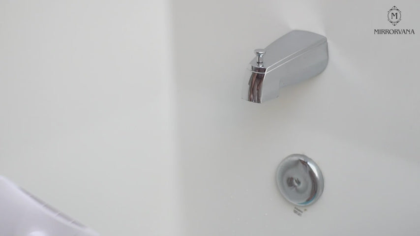 Hangable Fogless Shower Mirror with Dual Anti-Fog System and Razor Holder (White)