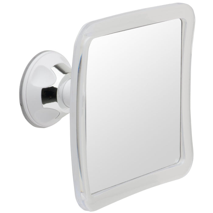 Fogless Shower Mirror for Shaving with Upgraded Suction, Anti Fog Shatterproof Surface and 360° Swivel - Includes Optional Hook Accessory To Transform Suction Mirror Into Hanging Mirror - 6.3" x 6.3"