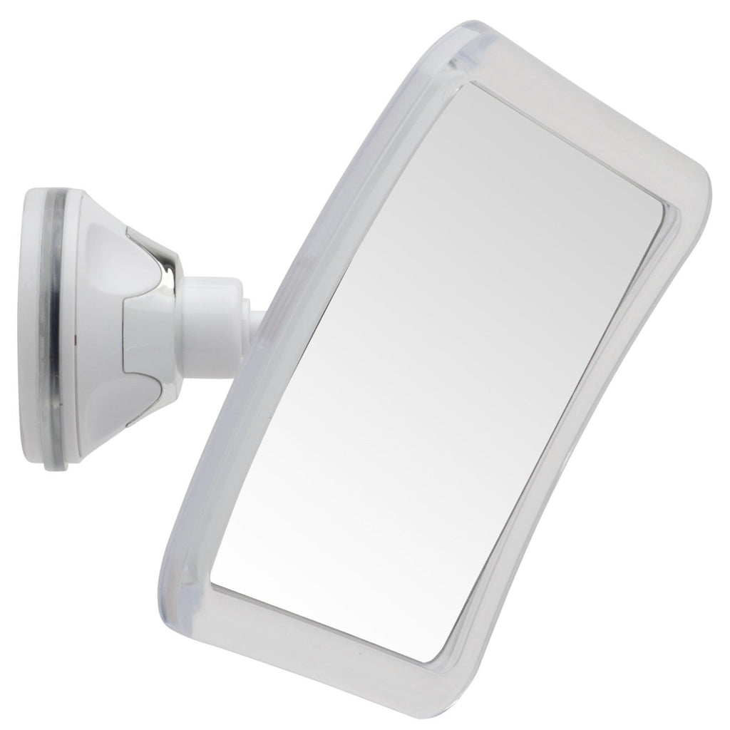 Fogless Shower Mirror for Shaving with Upgraded Suction, Anti Fog Shatterproof Surface and 360° Swivel - Includes Optional Hook Accessory To Transform Suction Mirror Into Hanging Mirror - 6.3" x 6.3"