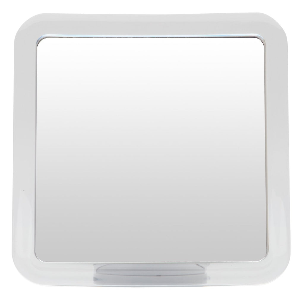 Fogless Shower Mirror for Shaving with Upgraded Suction, Anti Fog Shatterproof Surface and 360° Swivel - Includes Optional Hook Accessory To Transform Suction Mirror Into Hanging Mirror - 6.3" x 6.3"