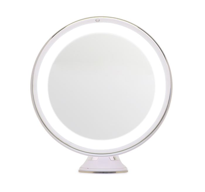 Mirrorvana 8-Inch Lighted Magnifying Makeup Mirror, 5X Magnification