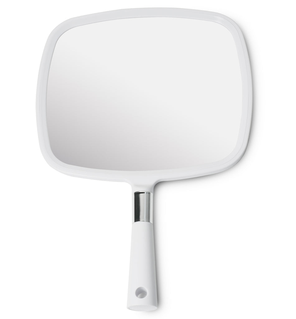 Mirrorvana Large & Comfy Hand Held Mirror (White), Pack of 10