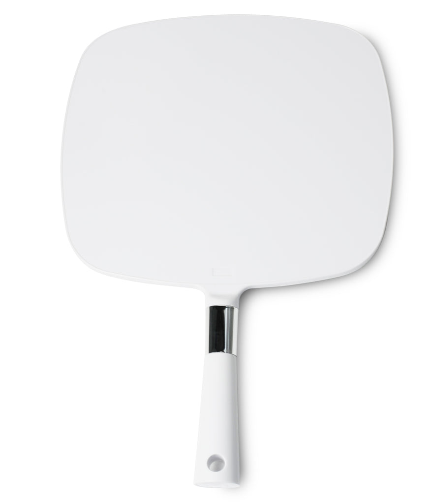 Mirrorvana Large & Comfy Hand Held Mirror (White), Pack of 10