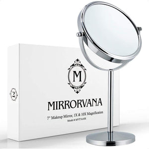Double-Sided 10X/1X Tabletop Makeup Mirror in Gift Box, 7
