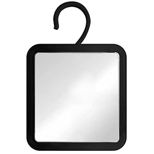 Hangable Fogless Shower Mirror for Shaving (Black)