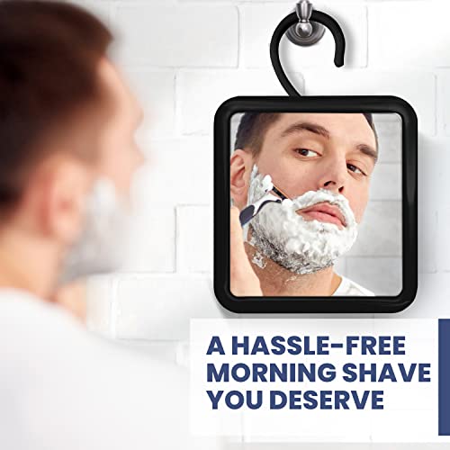 Hangable Fogless Shower Mirror for Shaving (Black)