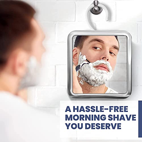 Hangable Fogless Shower Mirror for Shaving (Chrome)