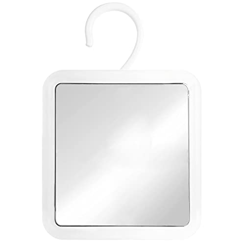 Hangable Fogless Shower Mirror (White)