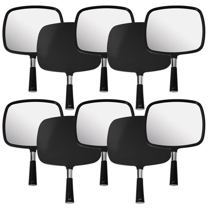 Mirrorvana Large & Comfy Hand Held Mirror (Black), Pack of 10