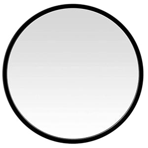 Small Fogless Shower Mirror with Dual Suction Cups and Adhesive Hook (Black)