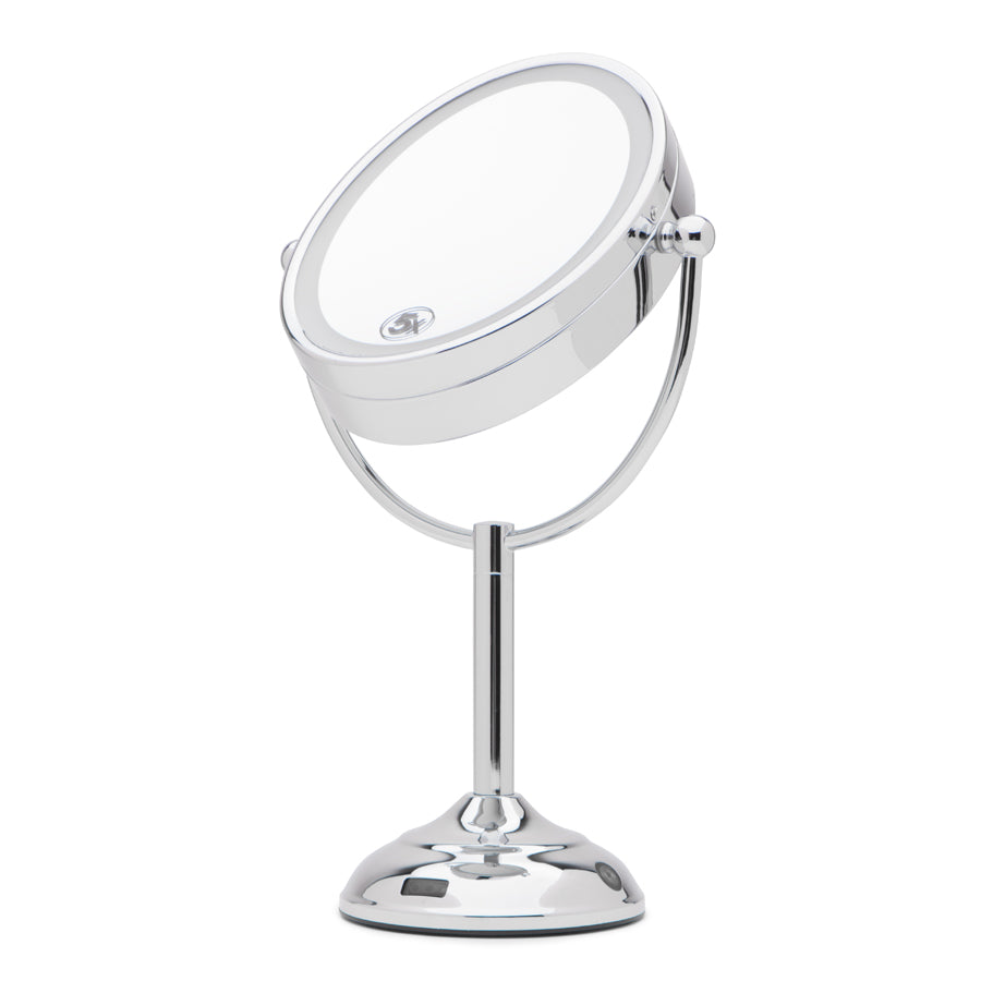 Mirrorvana Oval Sensor Mirror | Motion Sensor-Activated LED Lighted Vanity Makeup Mirror with Dual-Sided 1X and 5X Magnification