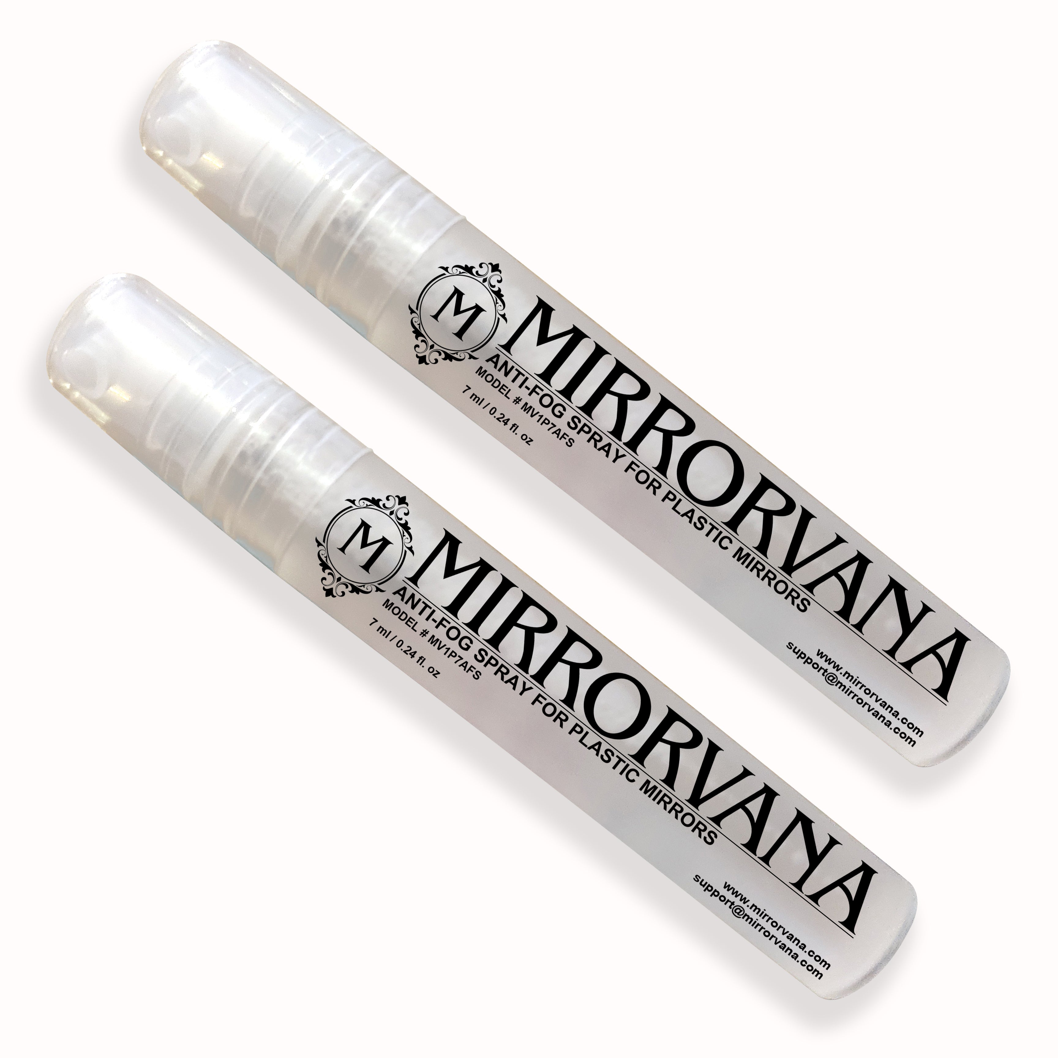 MIRRORVANA Anti Fog Spray for Shower Mirror (2 Bottles) - Maintains Fog Free Bathroom Shaving Mirrors for Men and Women - Long-Lasting Protection from Fogging for a Crystal Clear Reflection (7 ml)